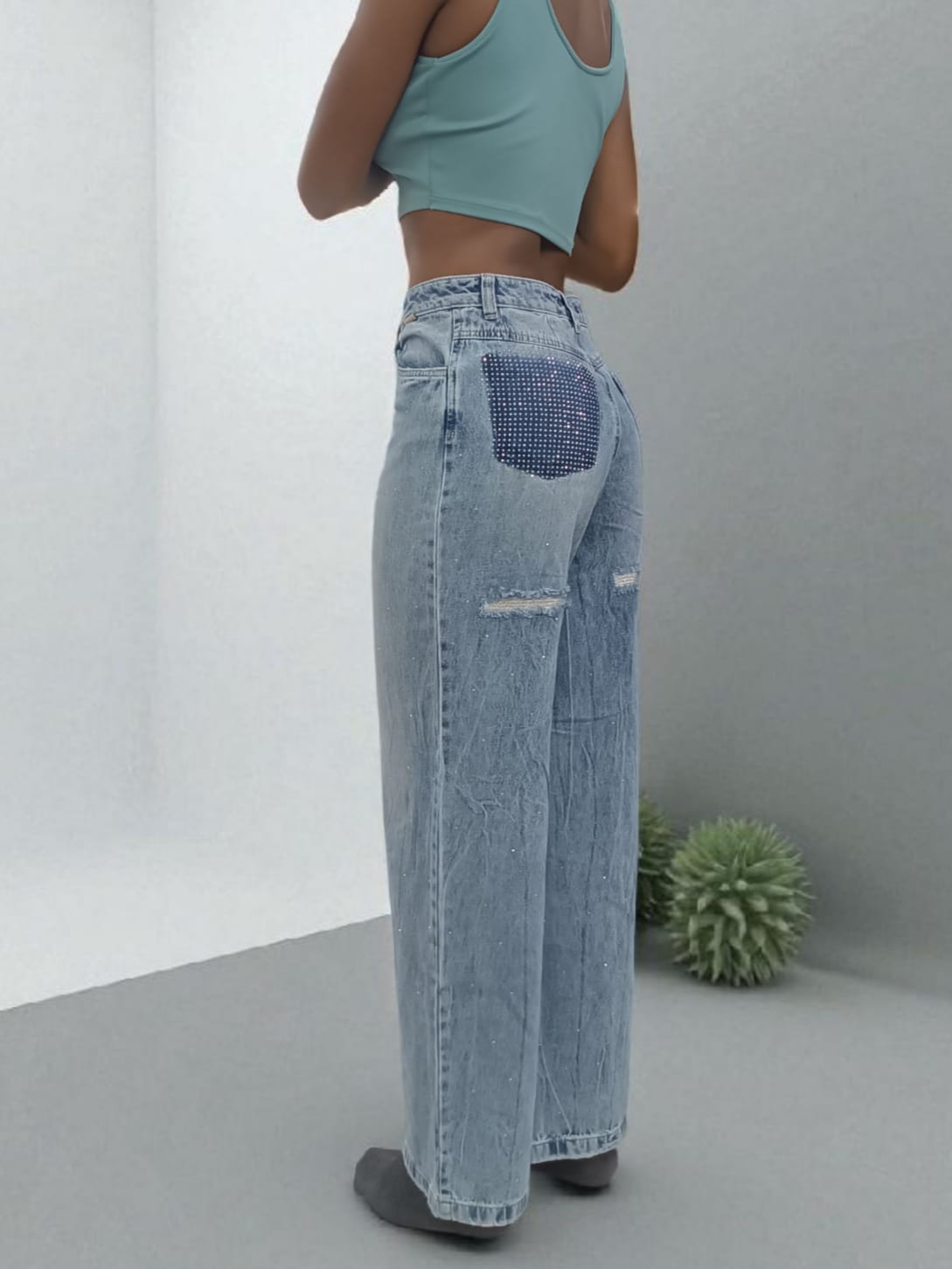 JEANS BAGGY BRILLANTES